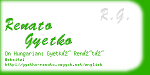 renato gyetko business card